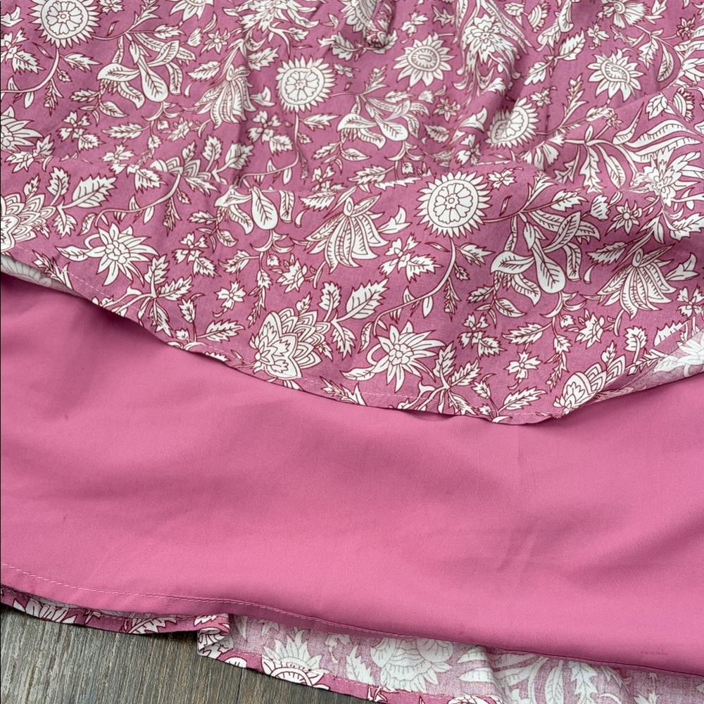 NWOT Elegant Floral Long Sleeve Dress in Pink - Picture 6 of 12